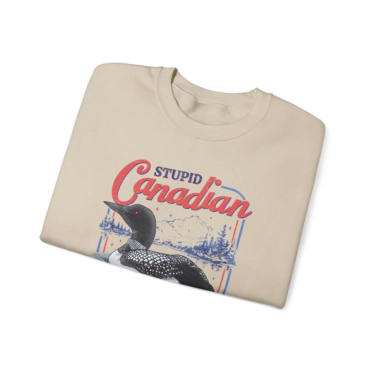 Stupid Canadian Wolf Bird Sweatshirt