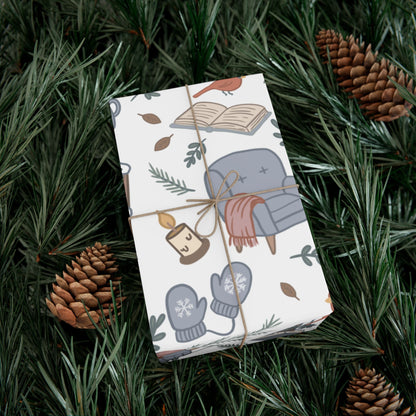 Winter Reading Nook Wrapping Paper