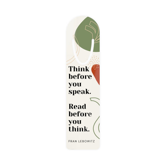 Think Before You Speak Bookmark