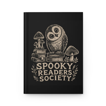 Hardcover Journal — Spooky Readers Society Owl Notebook