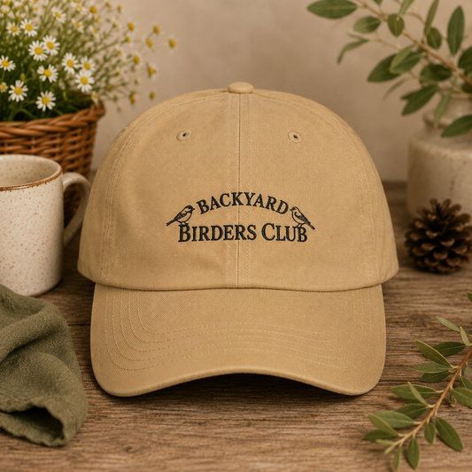 Backyard Birders Club Dad Cap — Embroidered Bird Watching Hat