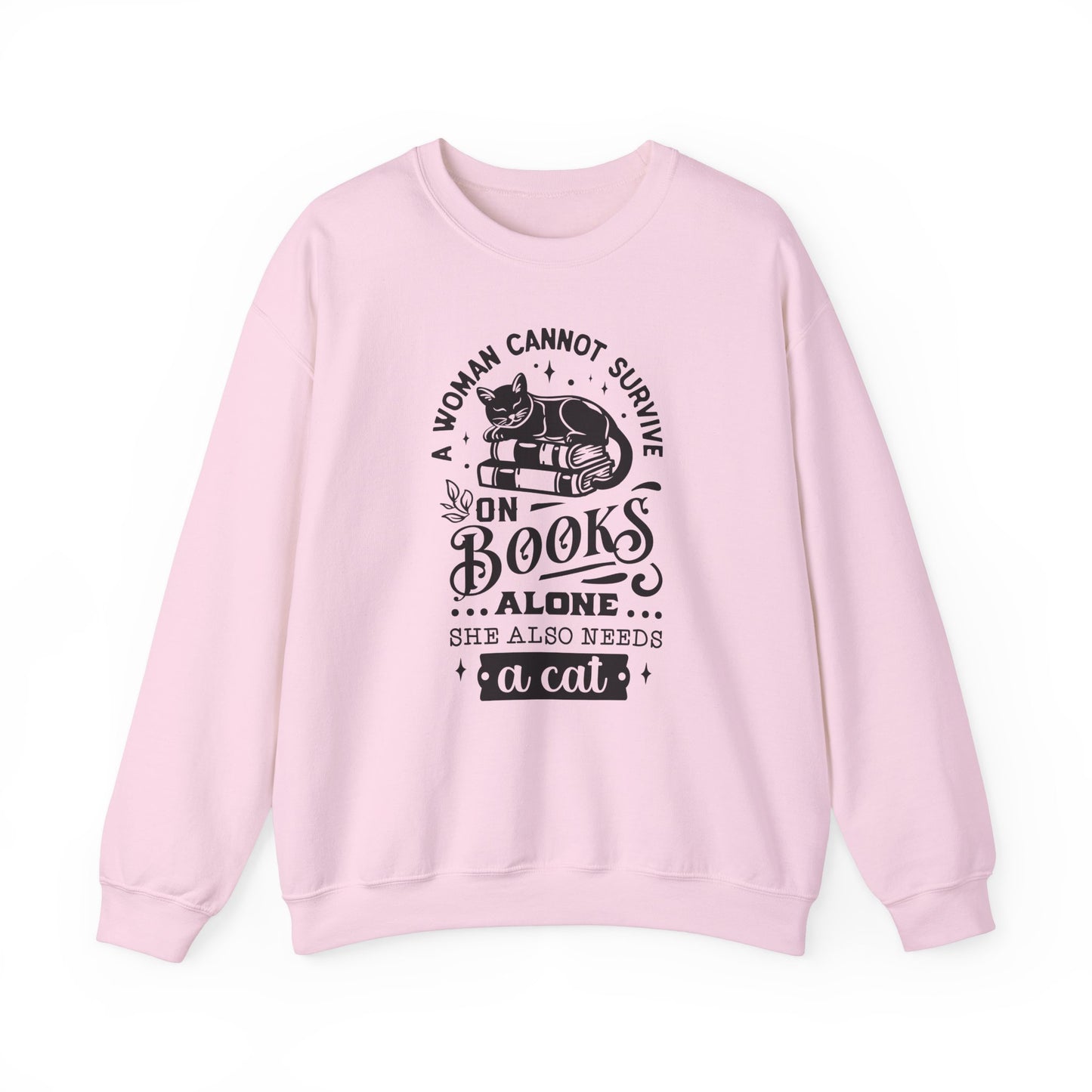 Books and a Cat Sweatshirt
