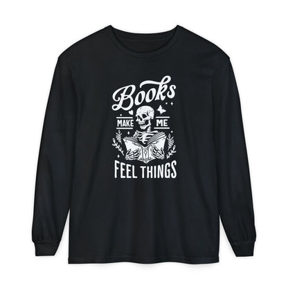 Books Make Me Feel Things Long Sleeve Tee