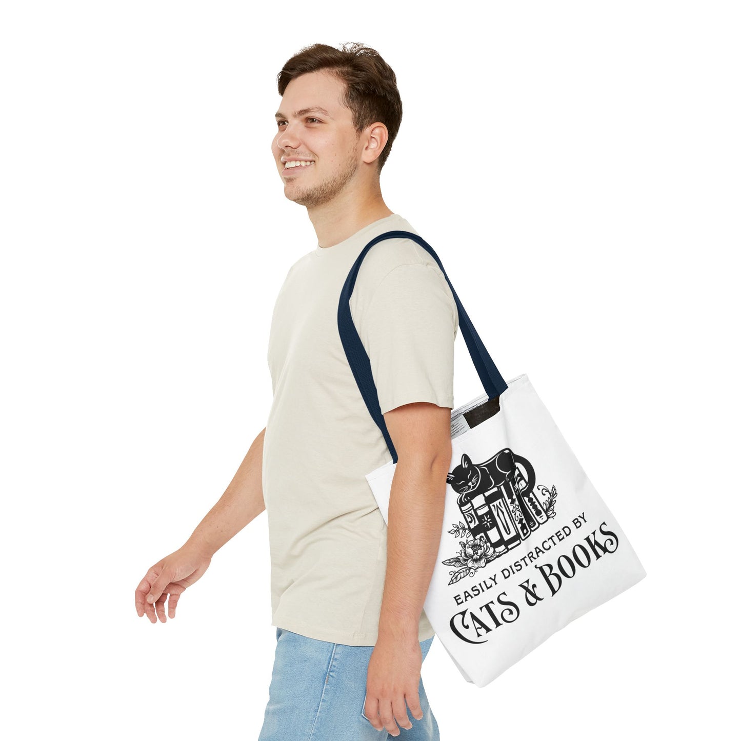 Cats & Books Tote Bag