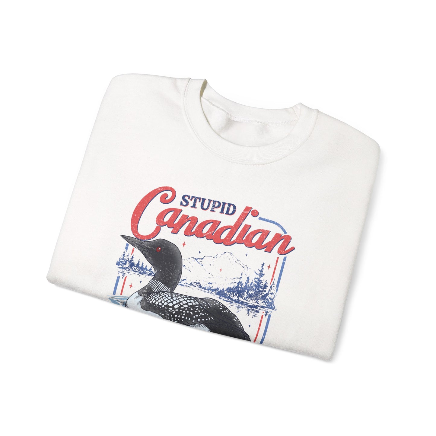 Stupid Canadian Wolf Bird Sweatshirt
