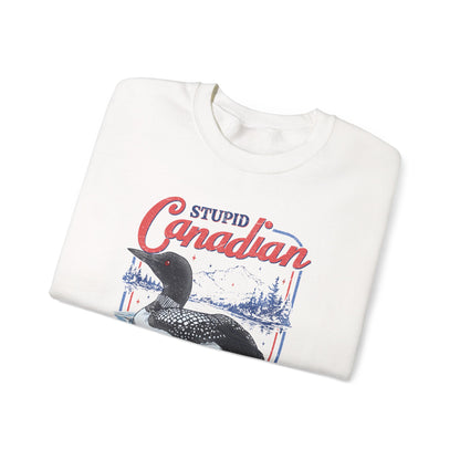 Stupid Canadian Wolf Bird Sweatshirt