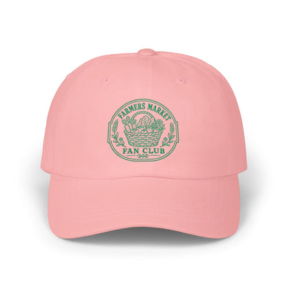 Farmers Market Fan Club Dad Cap — Vintage Green Logo Hat