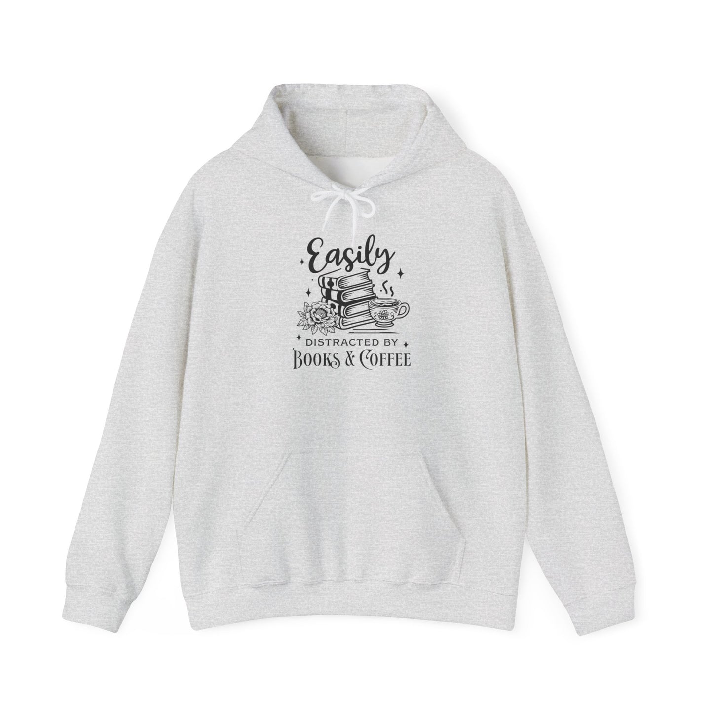 Easily Distracted by Books & Coffee Hoodie