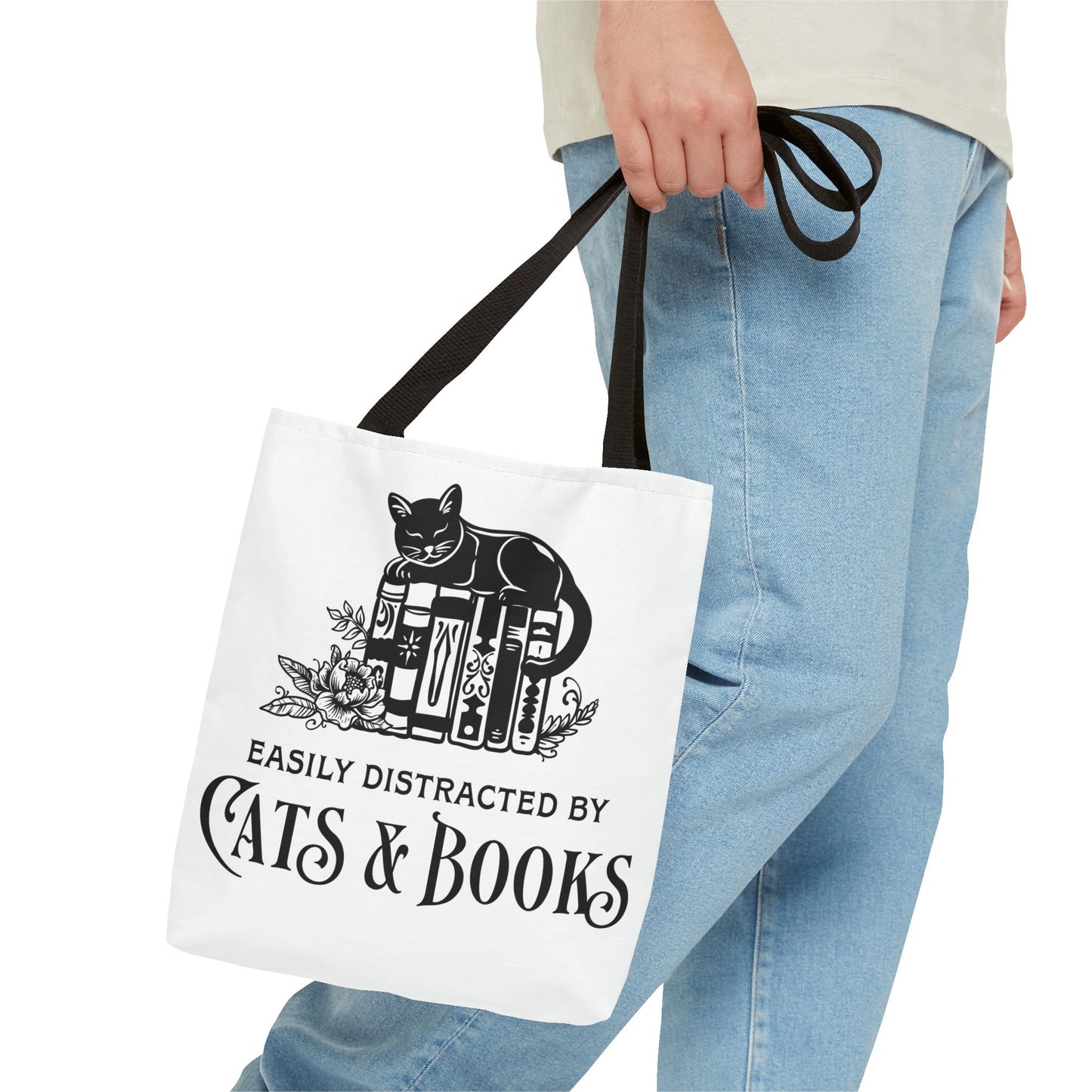 Cats & Books Tote Bag