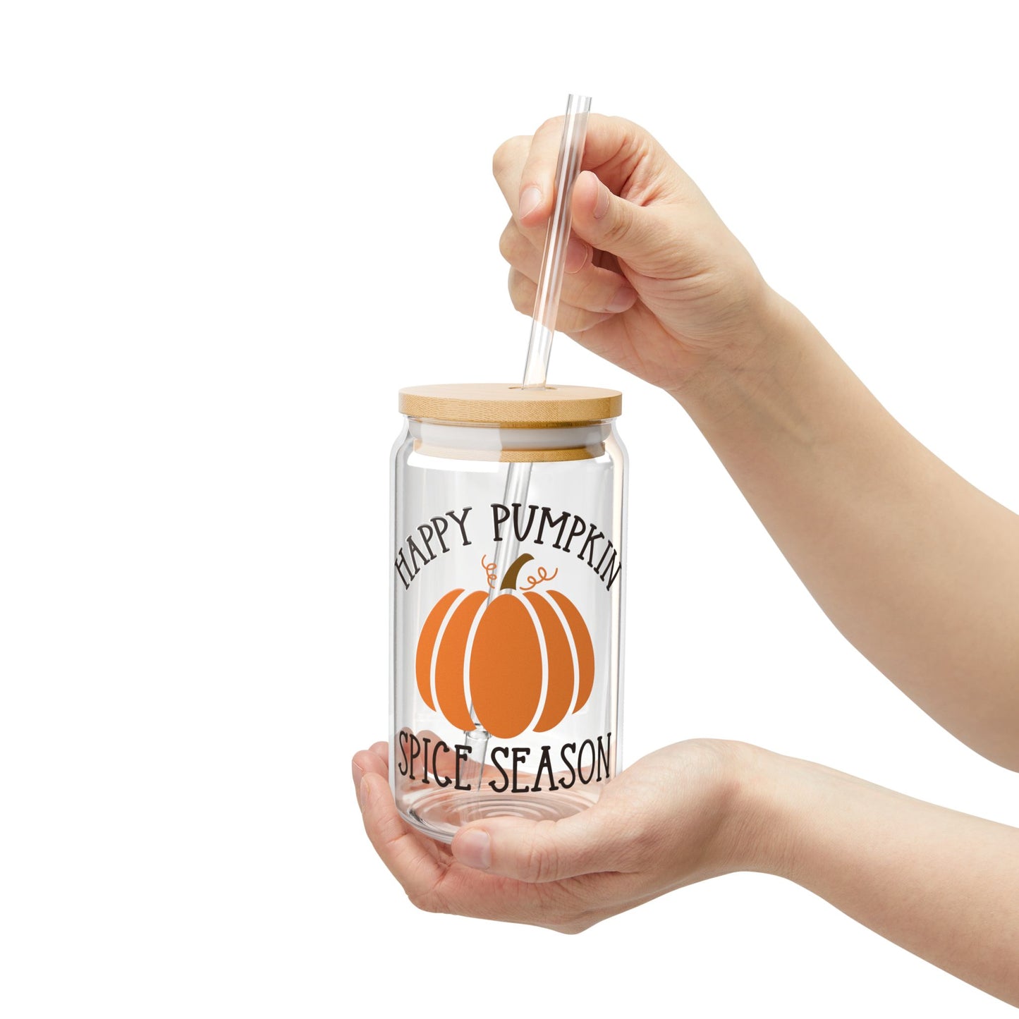 Pumpkin Spice Season Sipper Glass