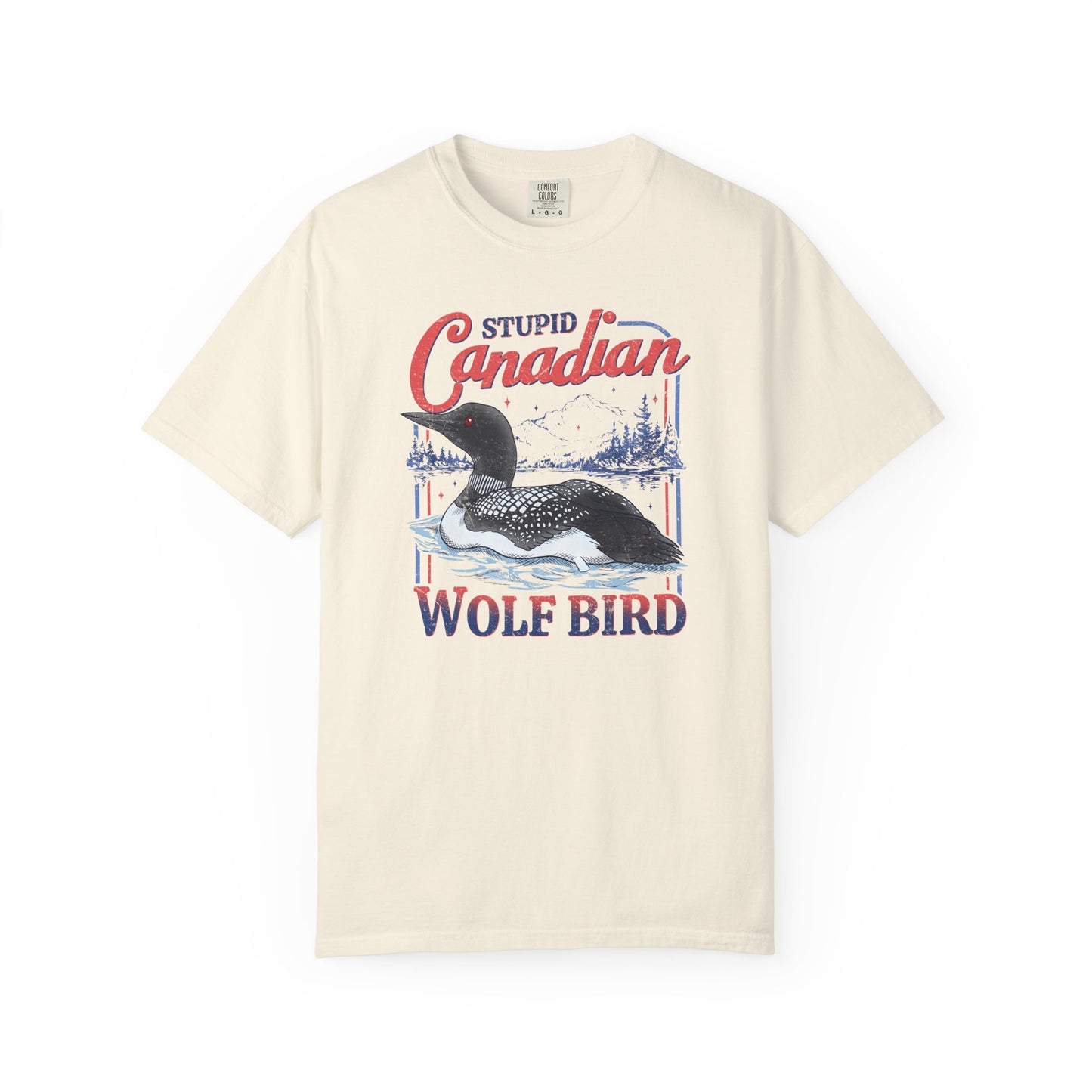 Stupid Canadian Wolf Bird Tee