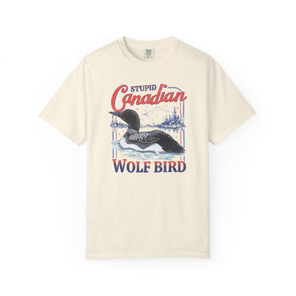Stupid Canadian Wolf Bird Tee