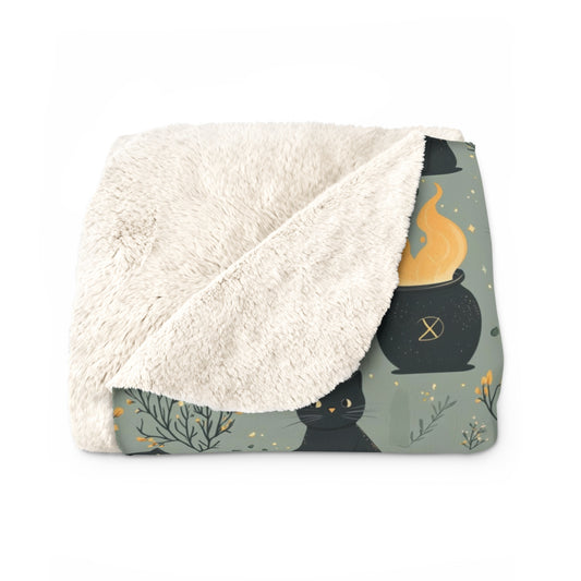Witch’s Familiar Sherpa Blanket