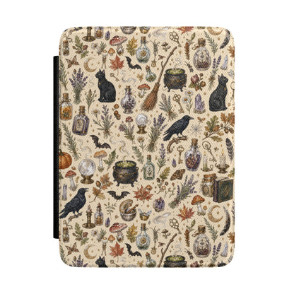 Witchy Botanicals Kindle Case — Spells, Ravens & Cauldrons E-Reader Cover