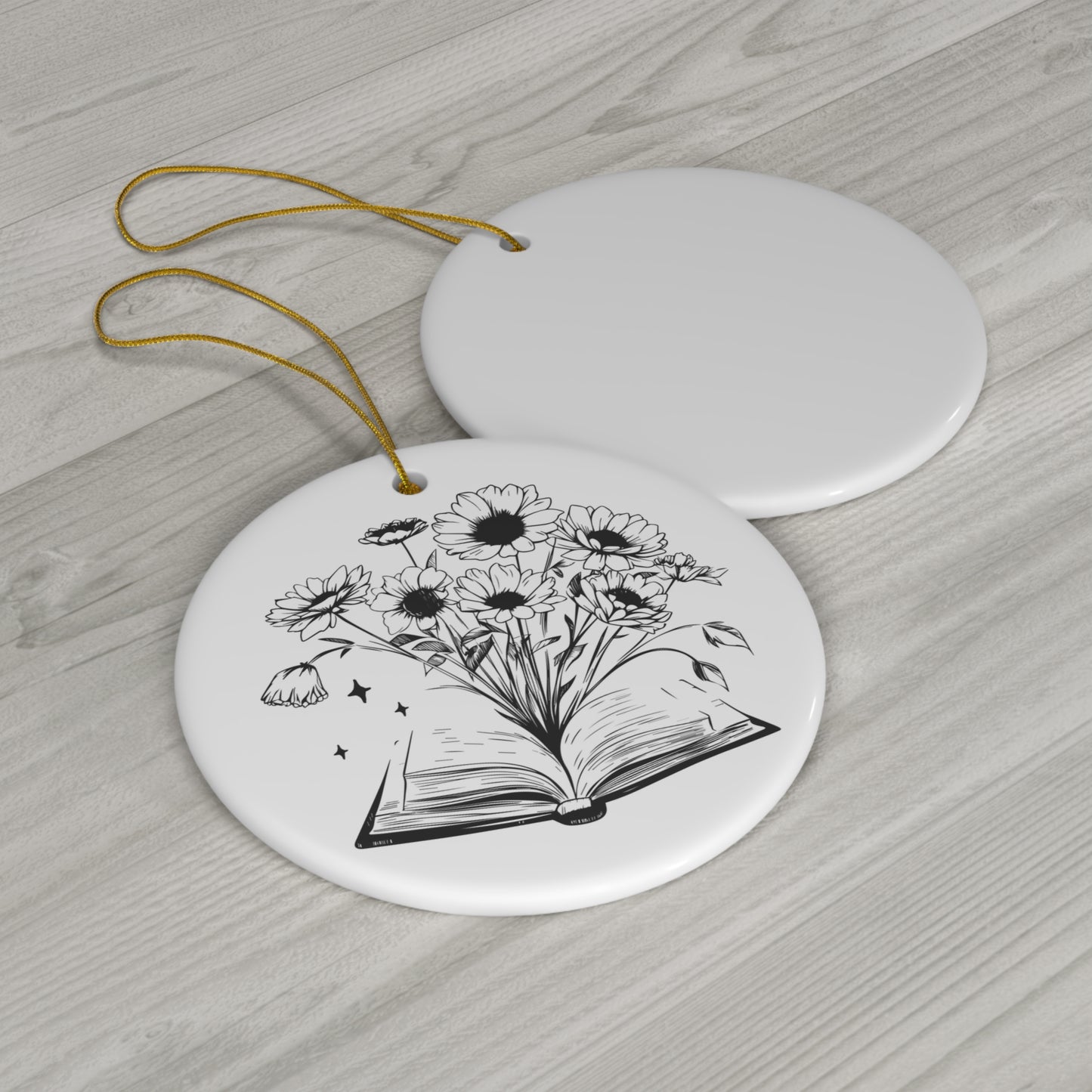 Book & Blooms Ornament