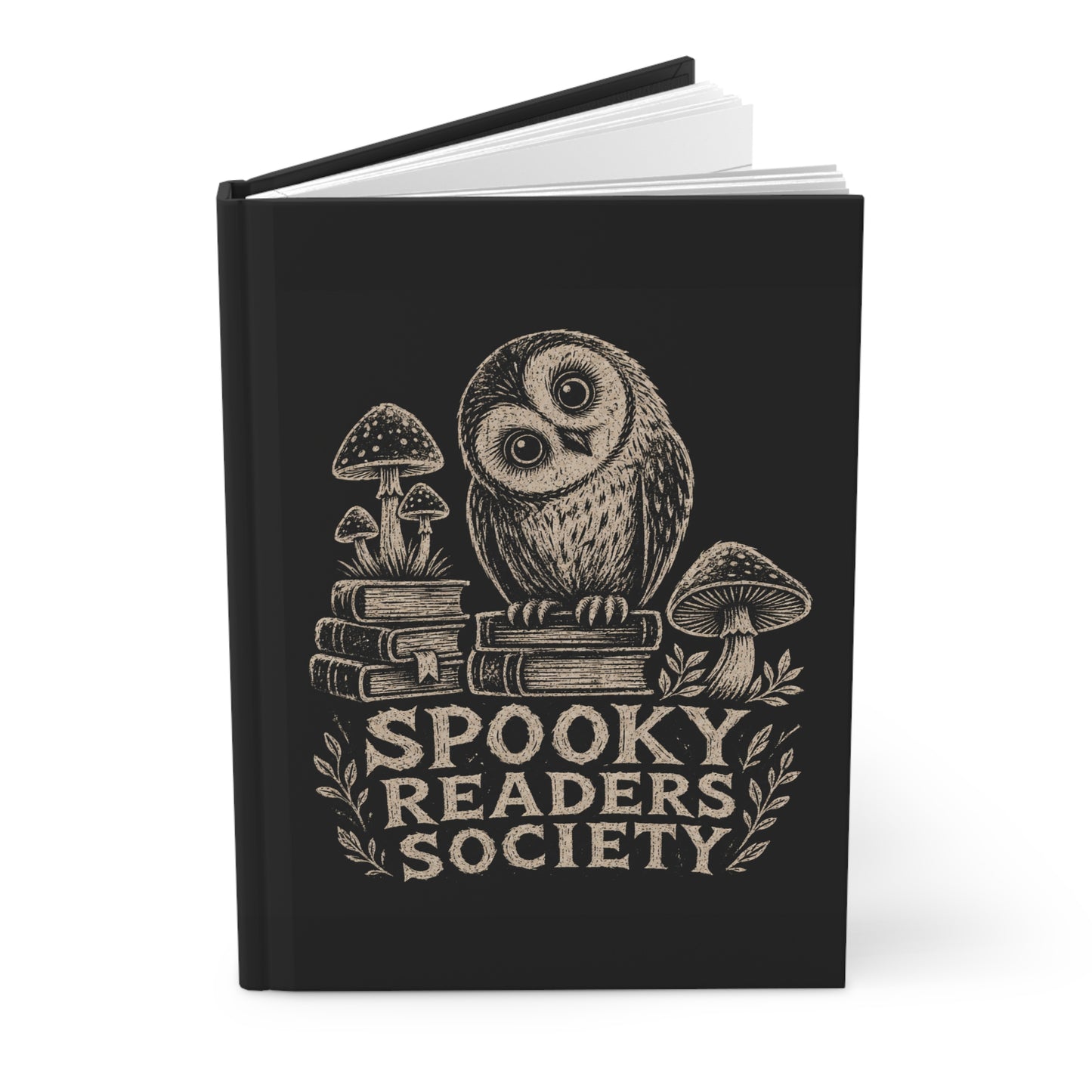 Hardcover Journal — Spooky Readers Society Owl Notebook