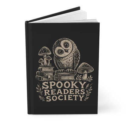 Hardcover Journal — Spooky Readers Society Owl Notebook