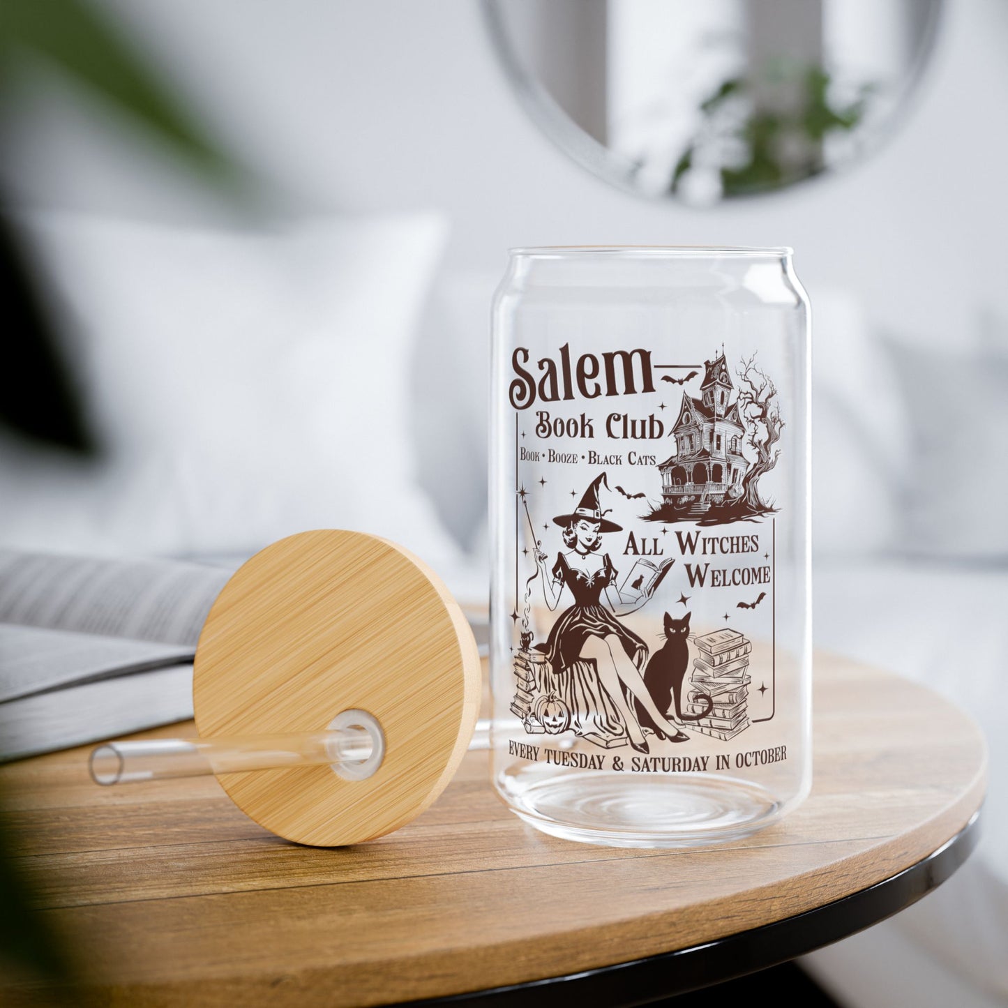 Salem Book Club Sipper Glass