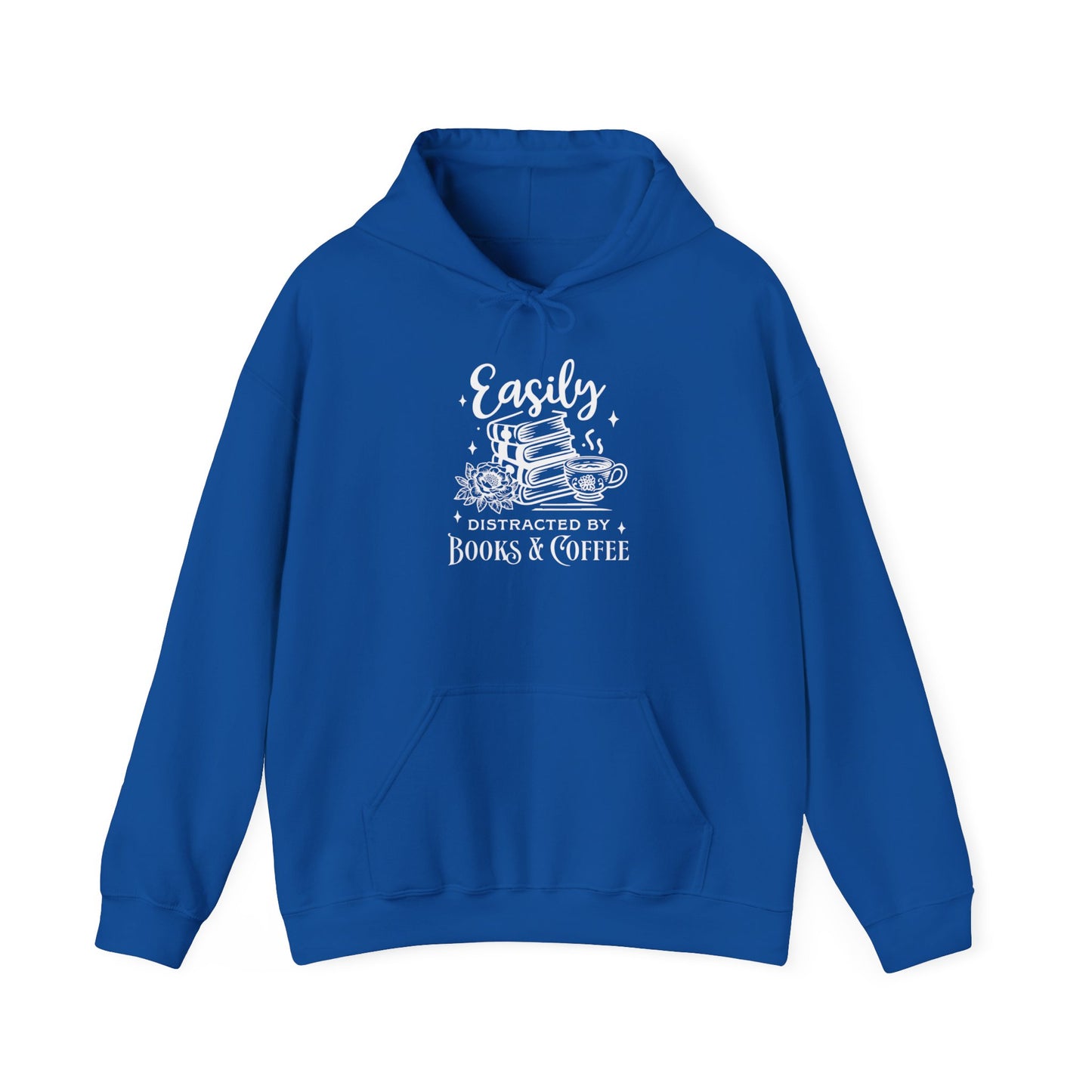 Easily Distracted by Books & Coffee Hoodie