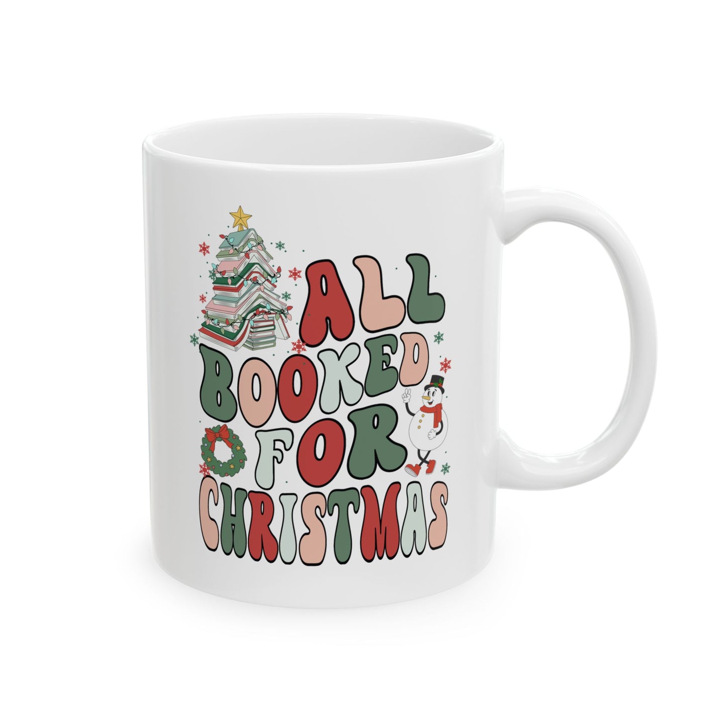 All Booked for Christmas Mug