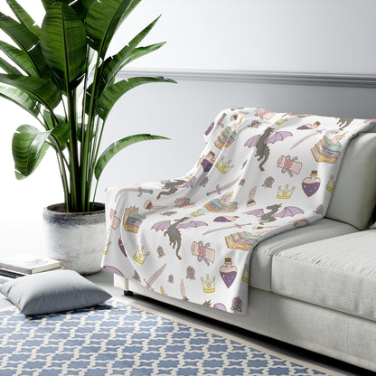 Pastel Fantasy Sherpa Blanket