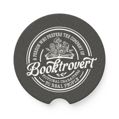 Booktrovert Car Coasters 2pc