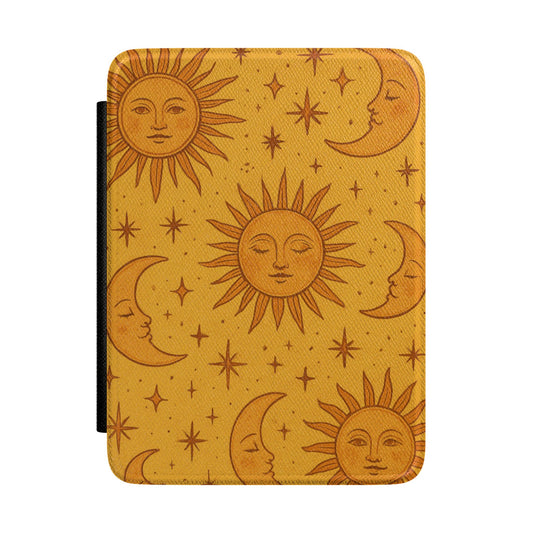 Golden Sun & Moon Kindle Case