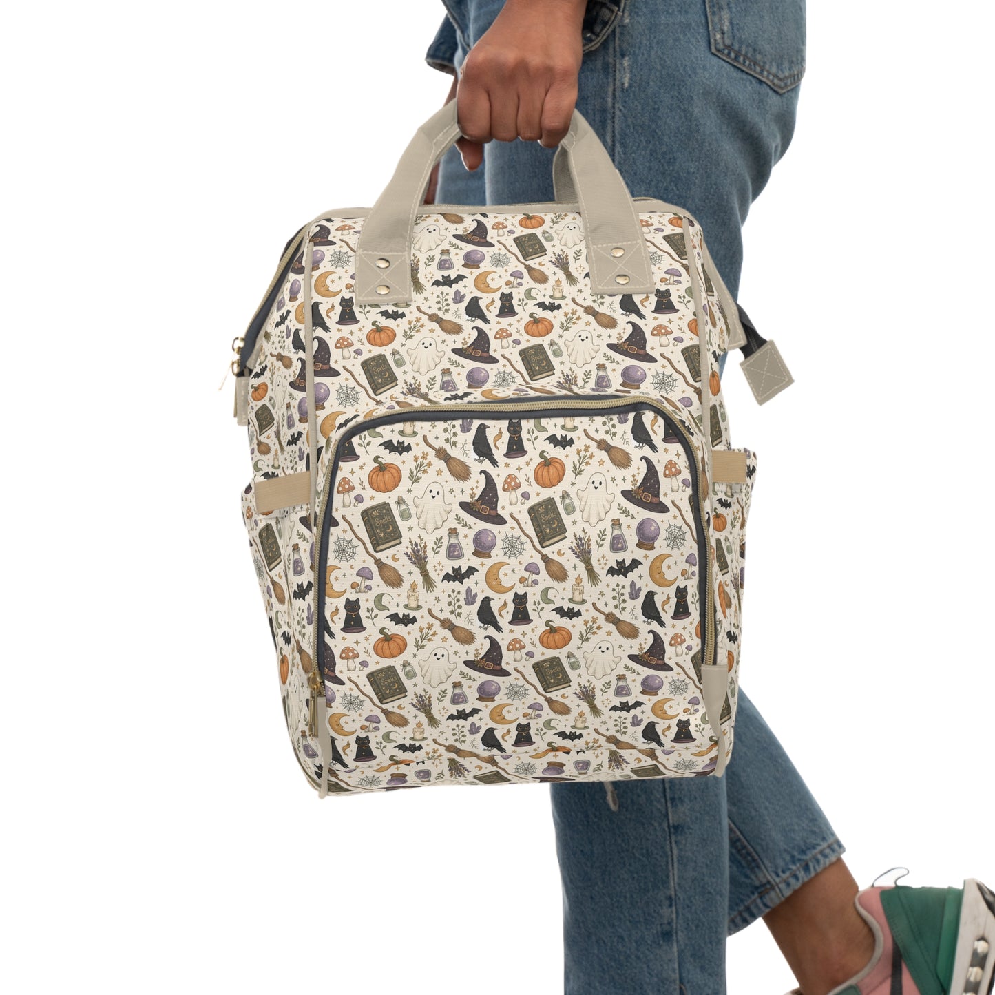 Halloween Witch Pattern Diaper Backpack