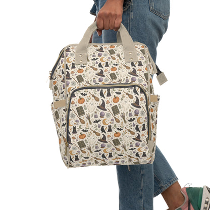 Halloween Witch Pattern Diaper Backpack
