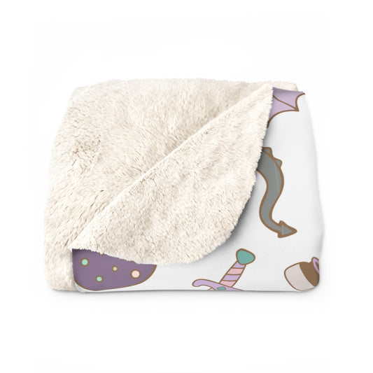 Pastel Fantasy Sherpa Blanket
