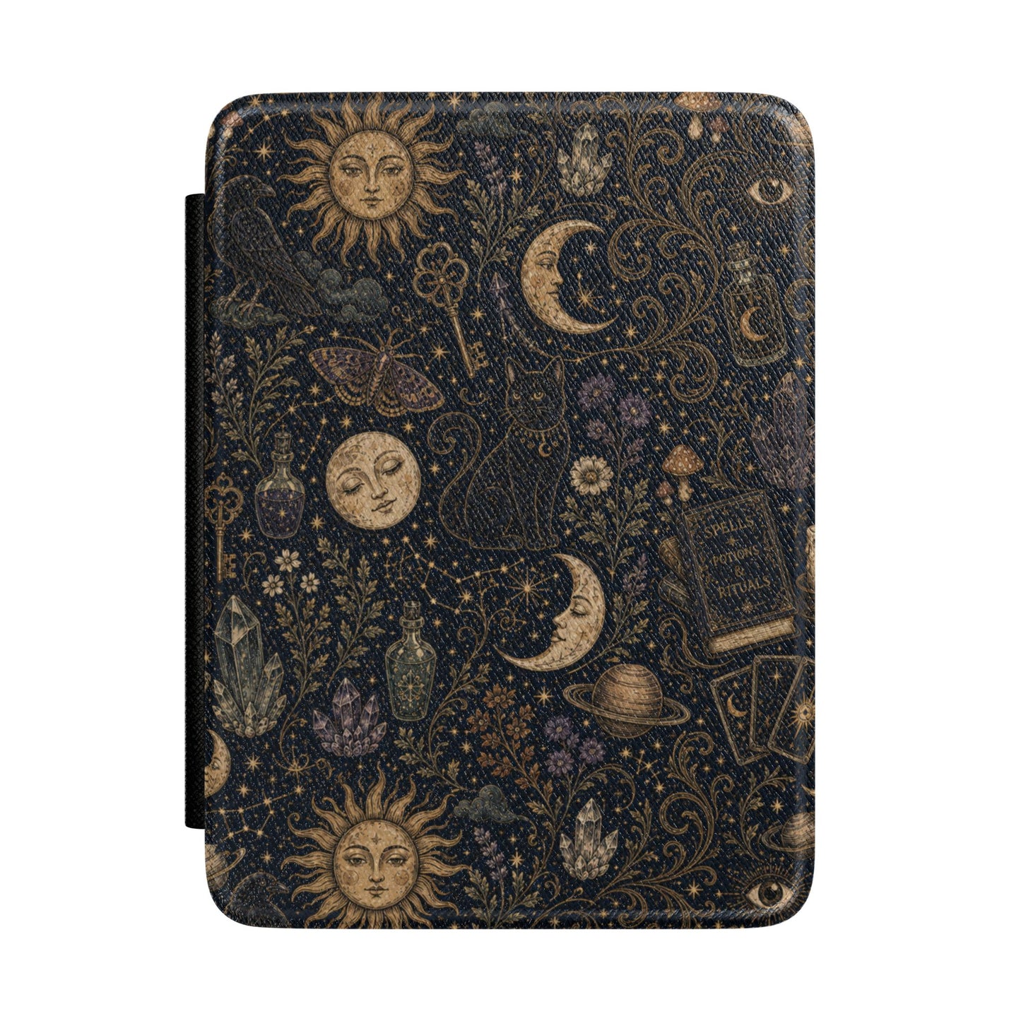Kindle Case — Celestial Sun & Moon Protective Cover (Astrology Boho Design)