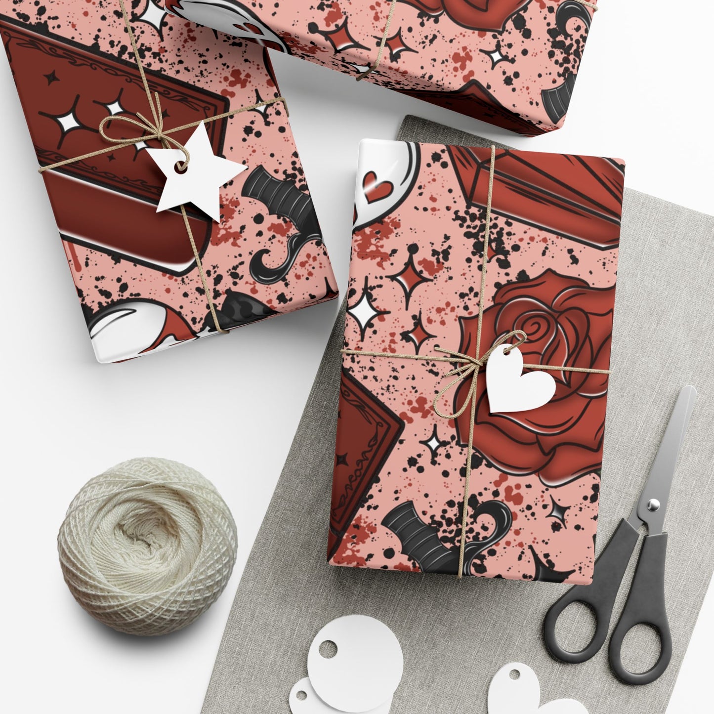 Crimson Romance Wrapping Paper