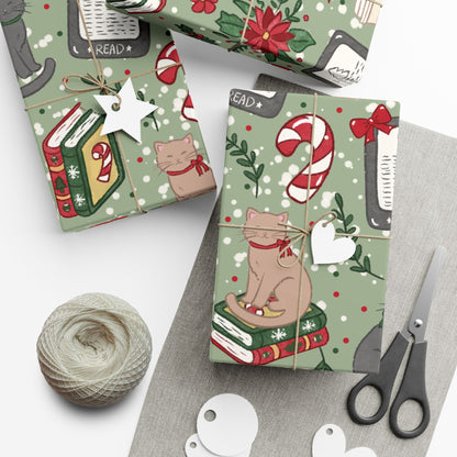 Purrfectly Bookish Wrapping Paper