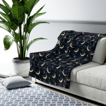 Moonlit Chapters Sherpa Blanket