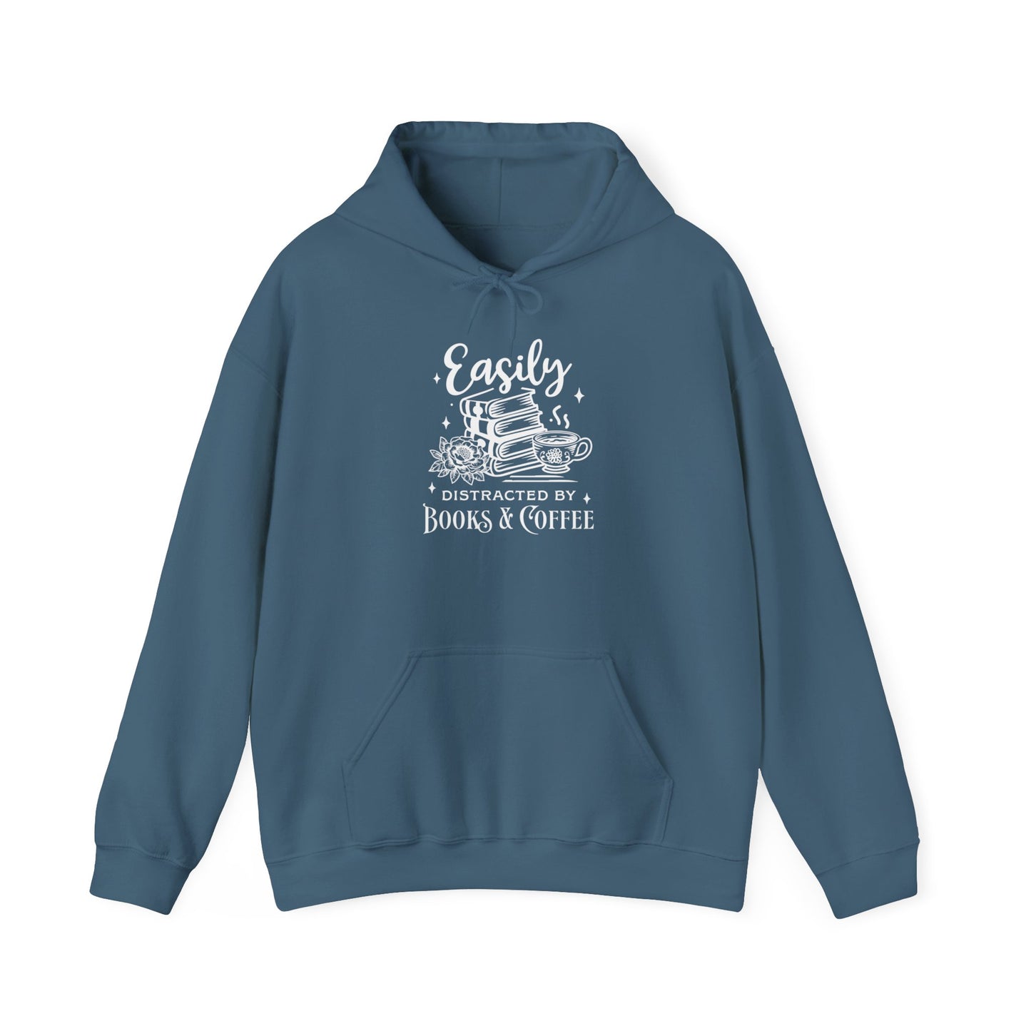 Easily Distracted by Books & Coffee Hoodie