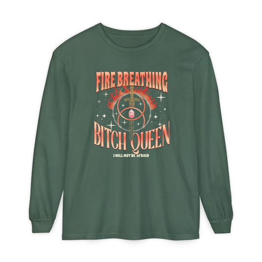 Fire Breathing Bitch Queen Long Sleeve Tee