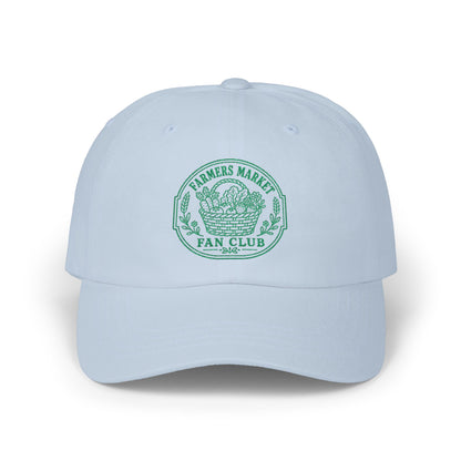 Farmers Market Fan Club Dad Cap — Vintage Green Logo Hat