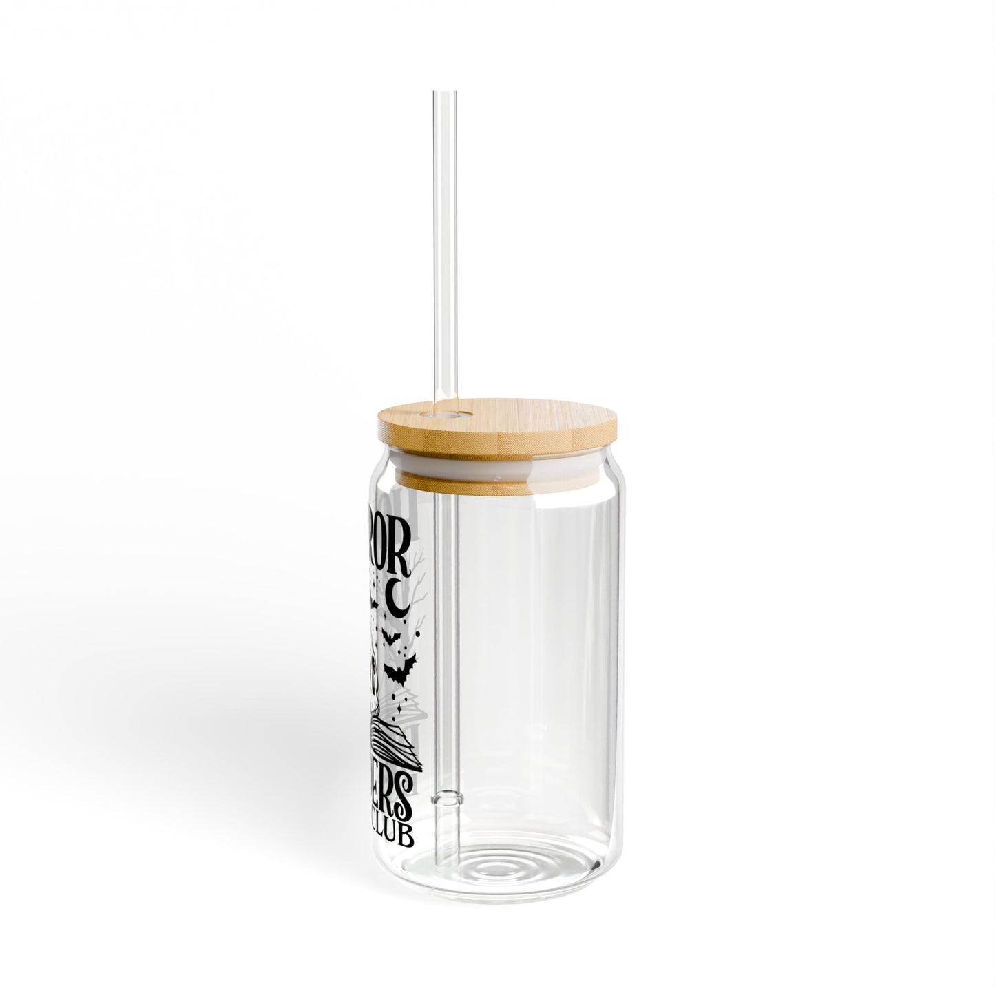 Horror Readers Book Club Sipper Glass — 16oz Skull & Bats Novel Lover Tumbler