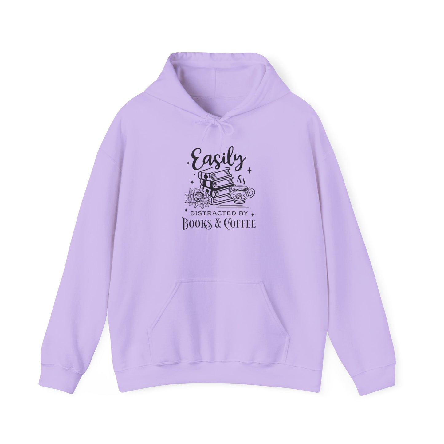 Easily Distracted by Books & Coffee Hoodie