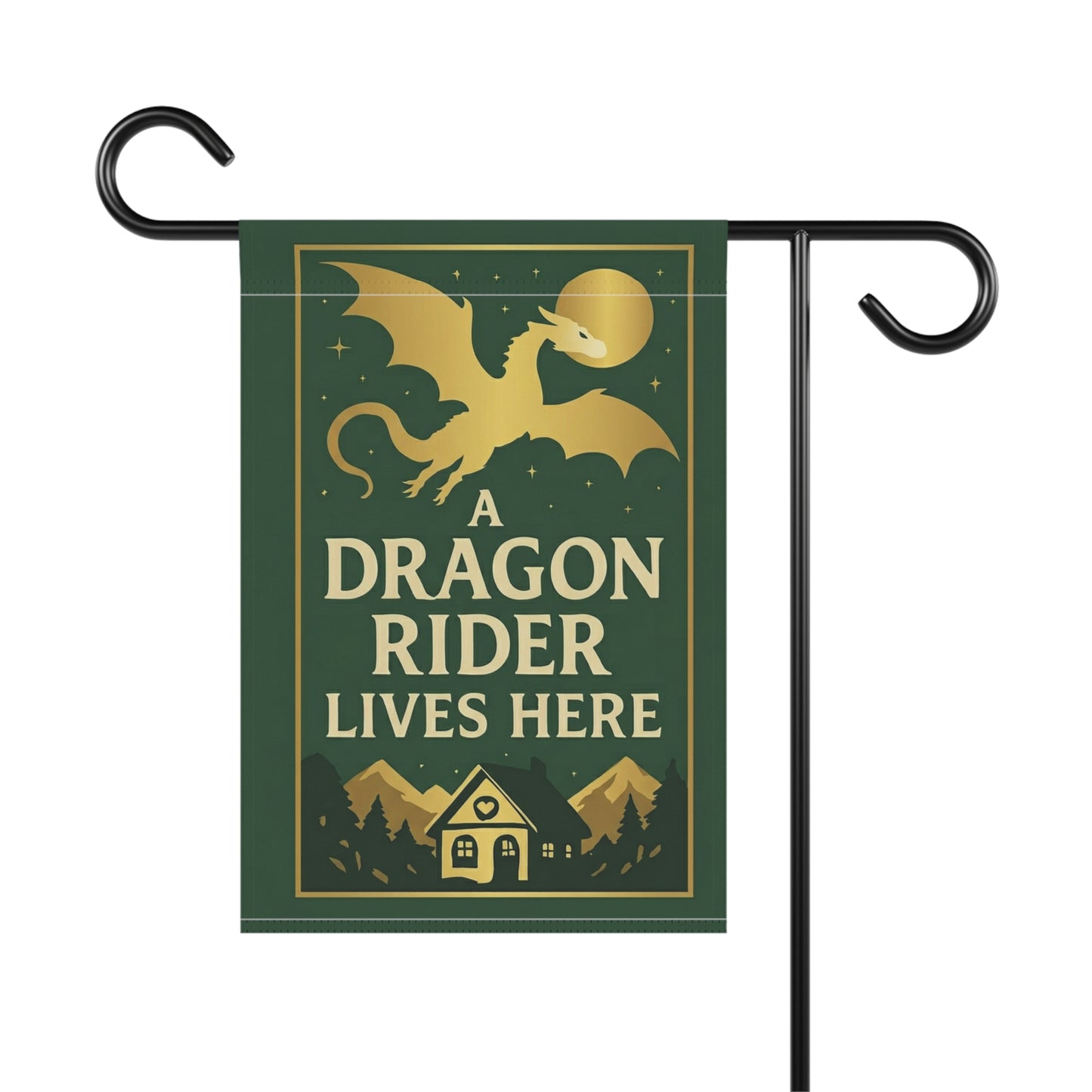 A Dragon Rider Lives Here Flag