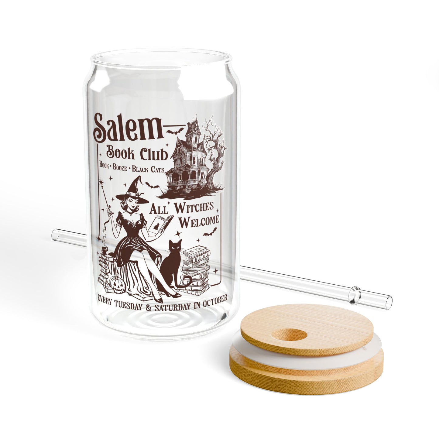 Salem Book Club Sipper Glass