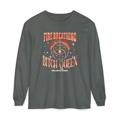 Fire Breathing Bitch Queen Long Sleeve Tee