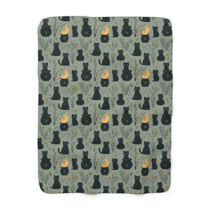 Witch’s Familiar Sherpa Blanket