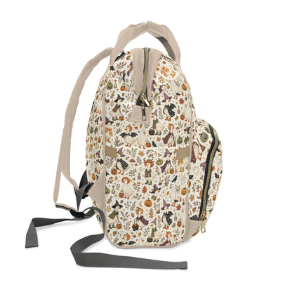 Halloween Pattern Diaper Backpack — Cute Spooky Multifunctional Baby Bag