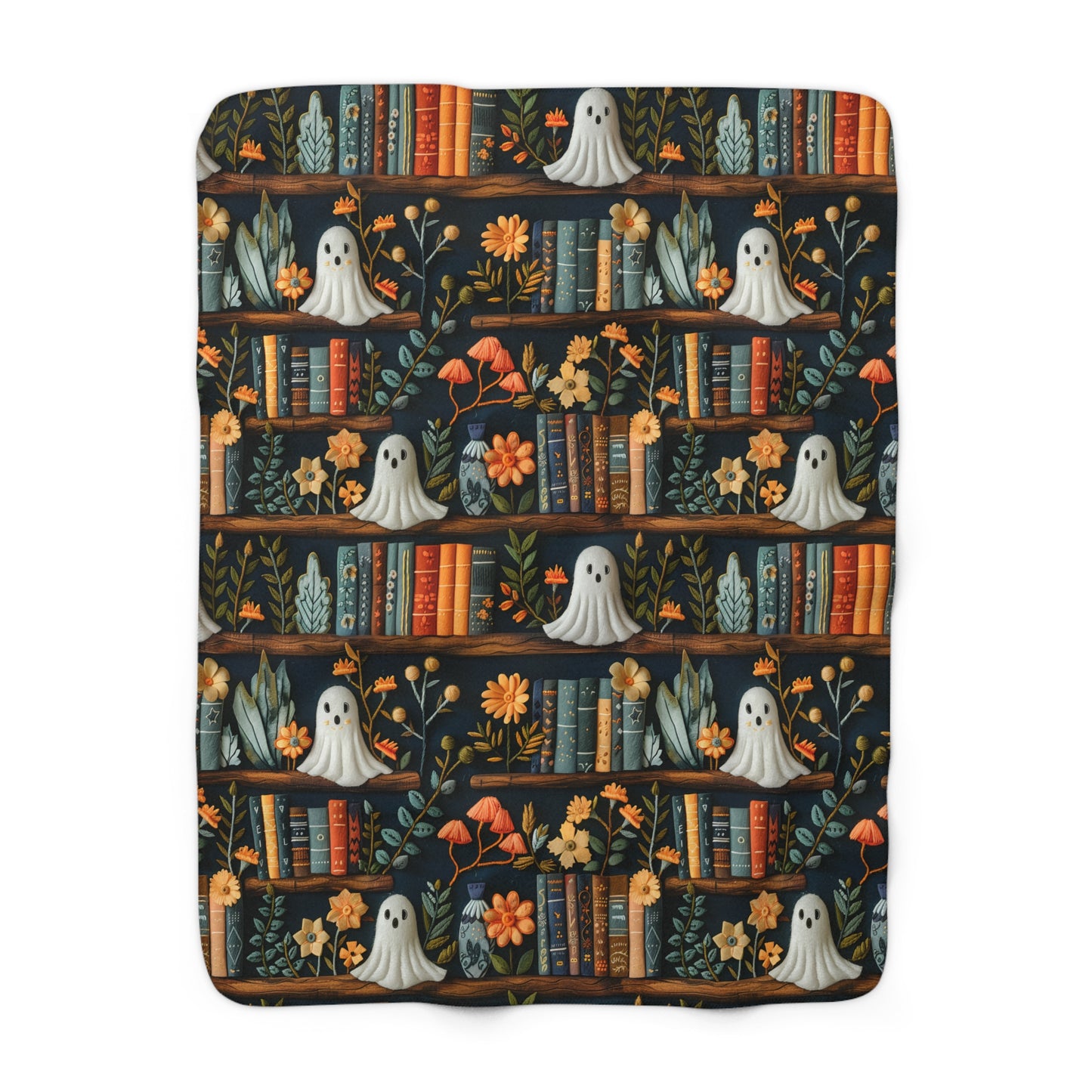 Haunted Library Sherpa Blanket