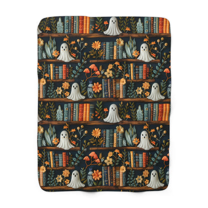 Haunted Library Sherpa Blanket