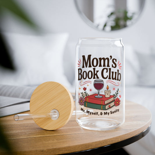 Moms Book Club Sipper Glass