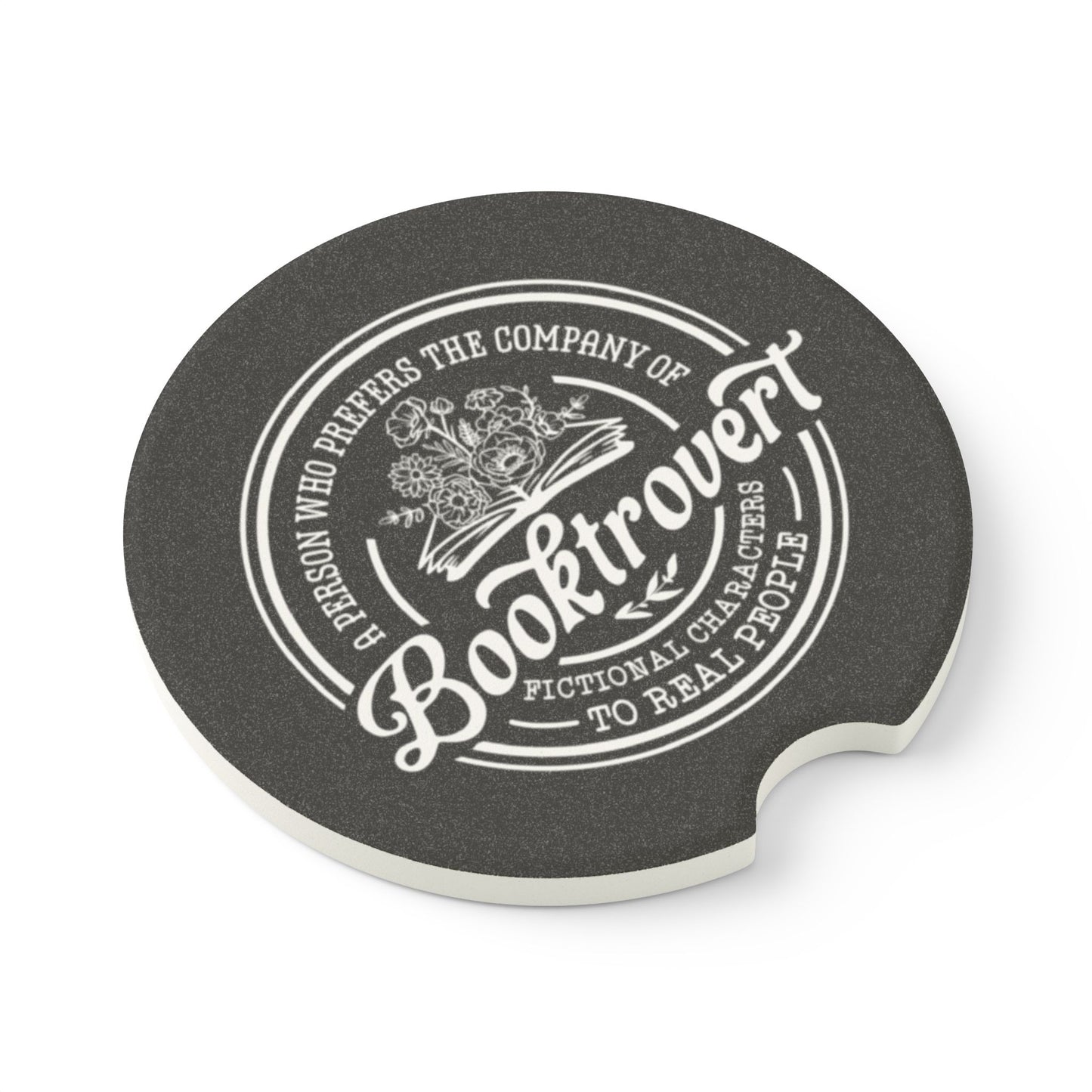 Booktrovert Car Coasters 2pc