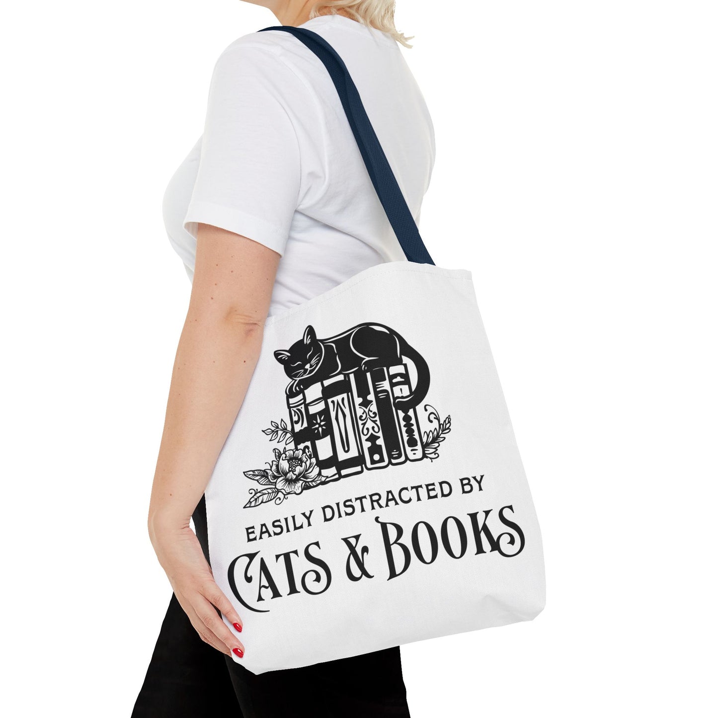 Cats & Books Tote Bag