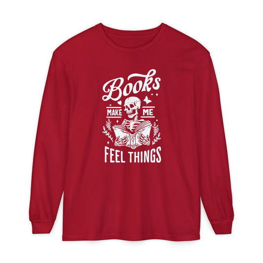 Books Make Me Feel Things Long Sleeve Tee